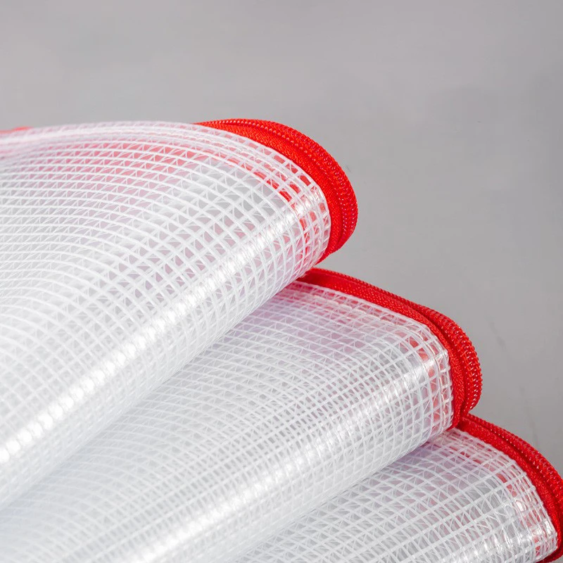 Custom School Office Supplies Plastic Zipper Mesh A4 PVC File Folders For Documnets Storage