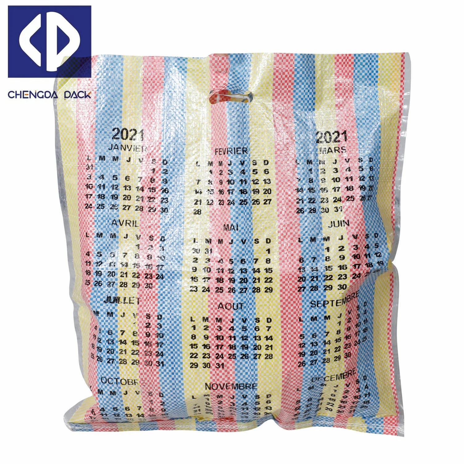 25kg 50kg Polypropylene Bags Wheat Flour Sugar Pp Woven Feed Packing Postal Bag With Color Strip