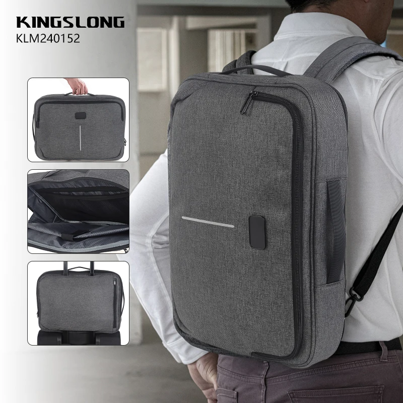 OEM 2 in 1 fashion 15.6 inch computer laptop backpack messenger bag suitable to school and business handbag for boy man student