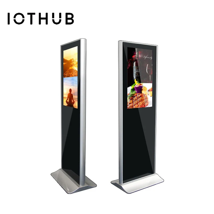 IOTHUB 55inch Indoor Lcd Advertising Display Standing Digital Signage Touchscreen Totem Android Player Factory Direct Price