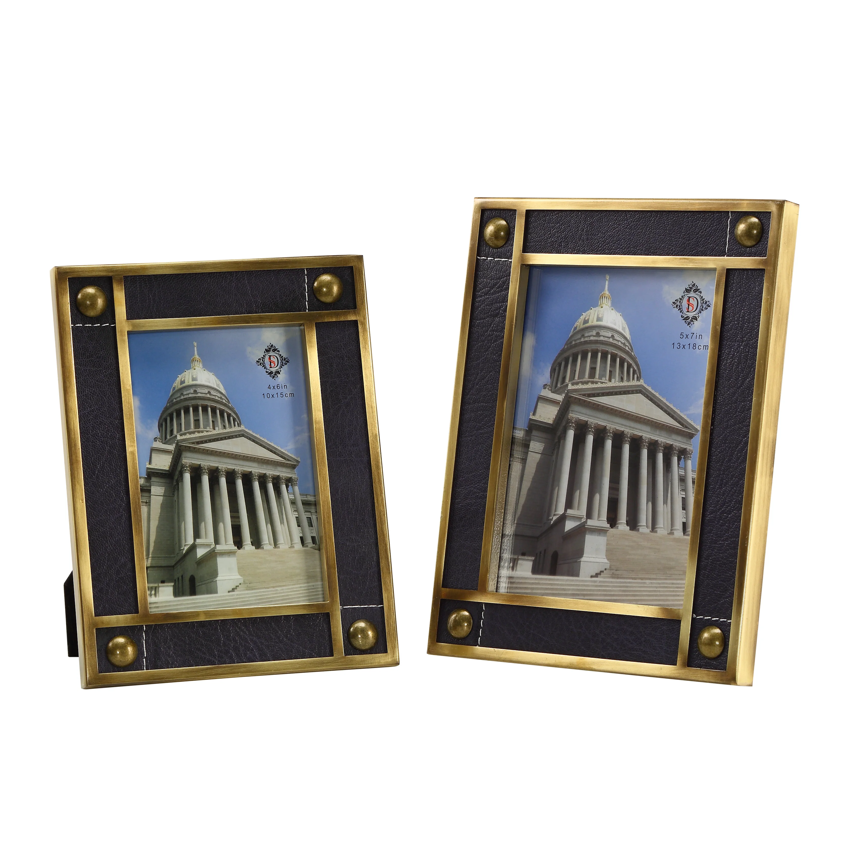 
Modern minimalist creative leather photo frame display 6 inch 7 inch European style home decoration desktop picture frame decora 