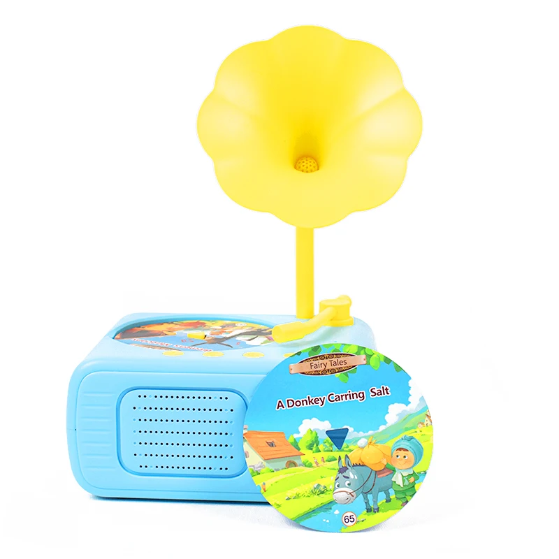 Preschool Machine Learning Machine Story Teller Children Gramophone Toy Kids Phonograph 96 Round Card