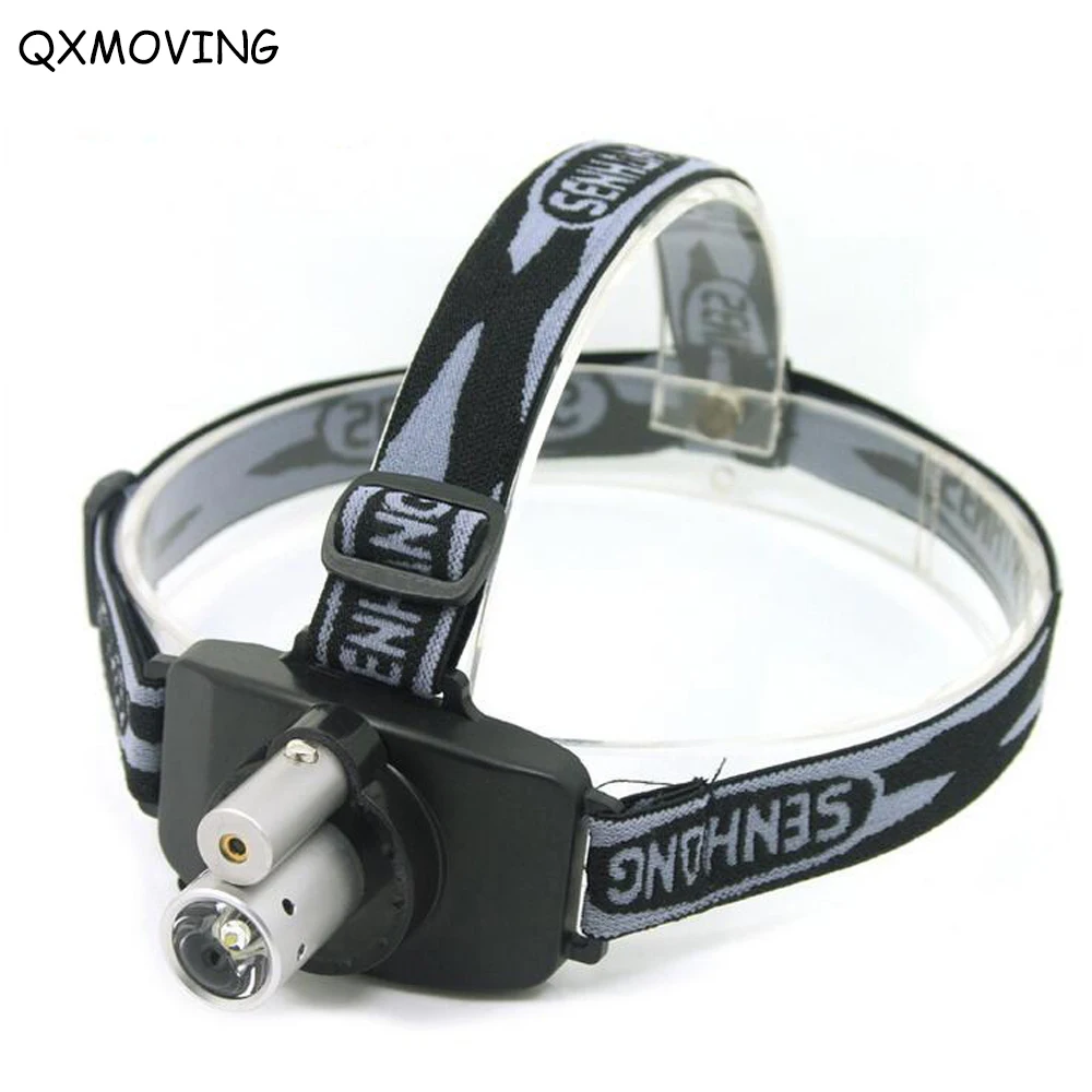 QXMOVING Outdoor Camping Fishing Hunting USB Rechargeable Adjustable LED Headlamp With Red Laser