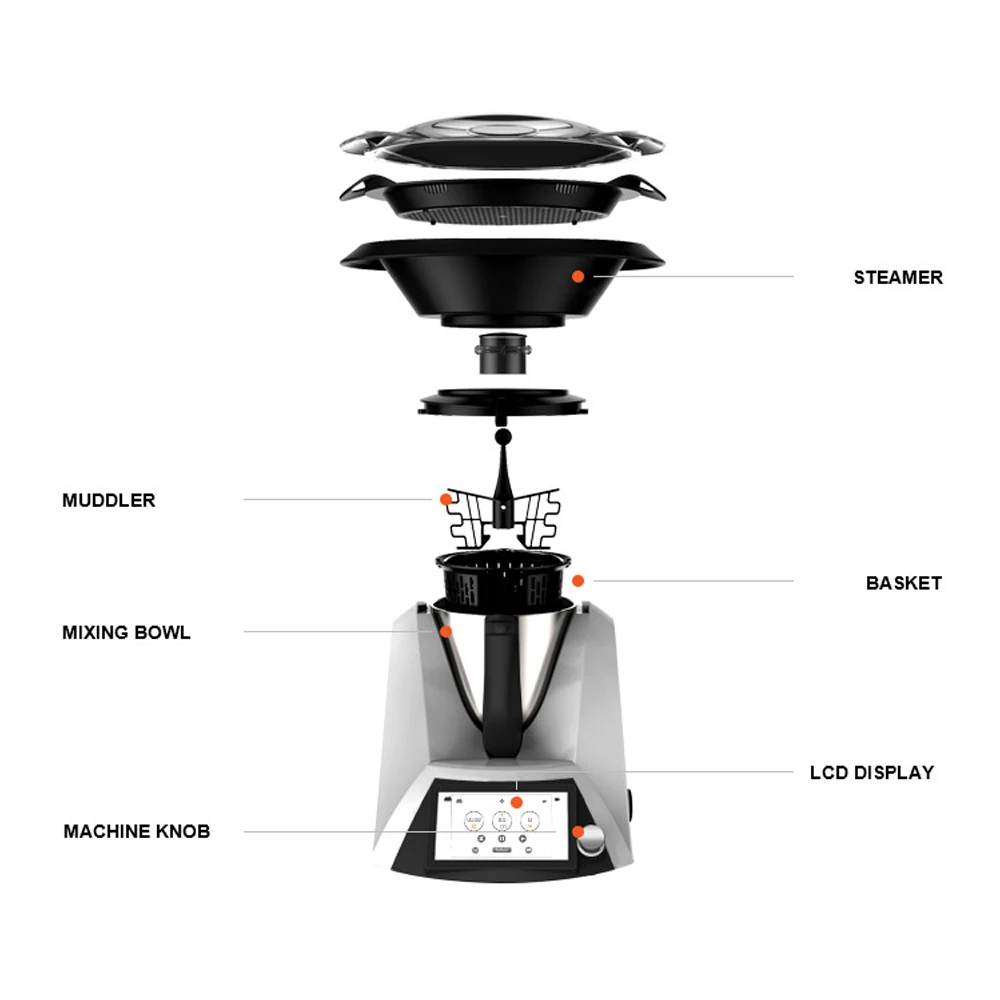 Multifunctional Cooking Food Processor Thermo mixer All In One Appliance Thermomixer T6 with mixer,chopper,blender function