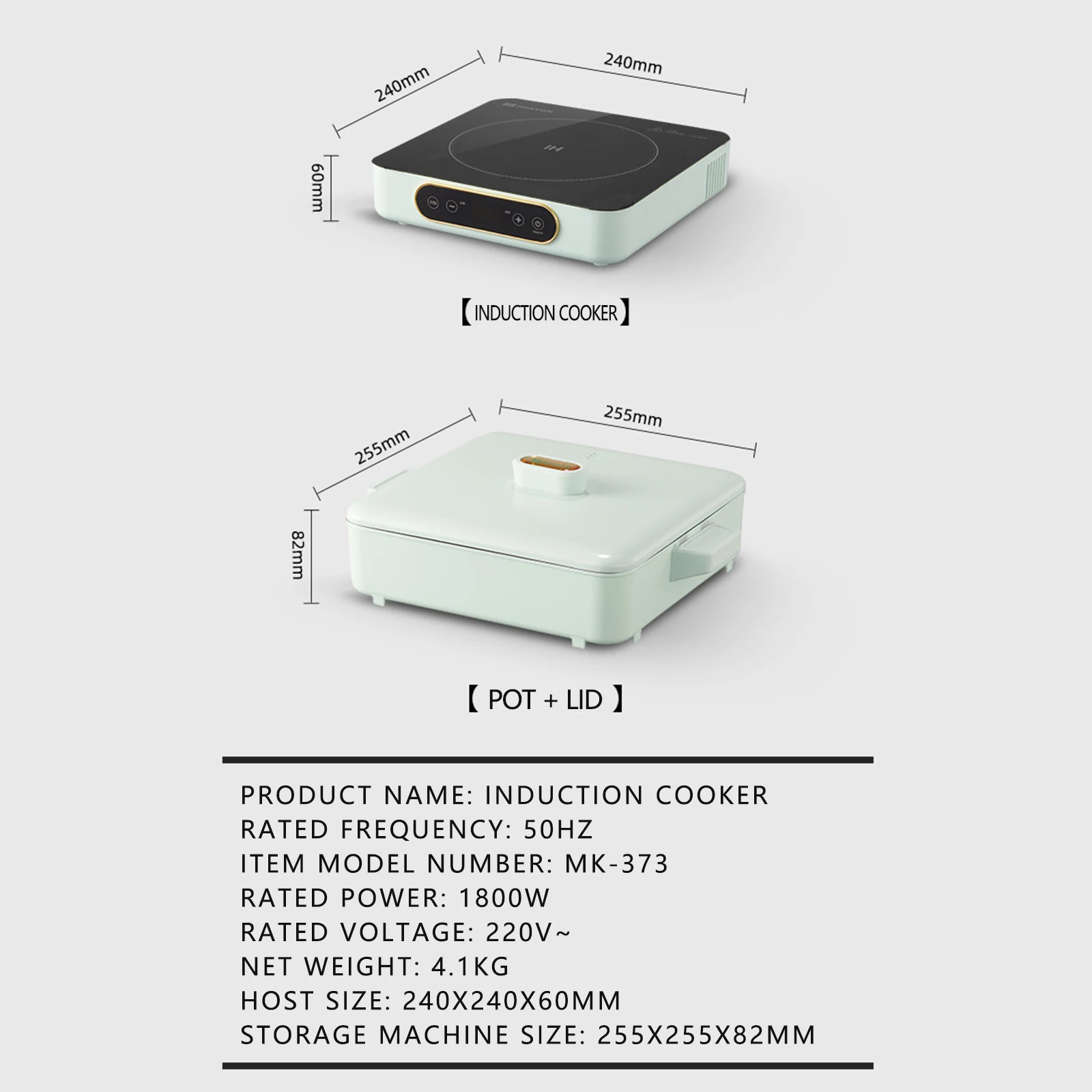 Black Color Induction Cooker Ceramic Glass Plates Cases Transparent Custom Edge Power Wooden Time Packing Sales Rohs Material