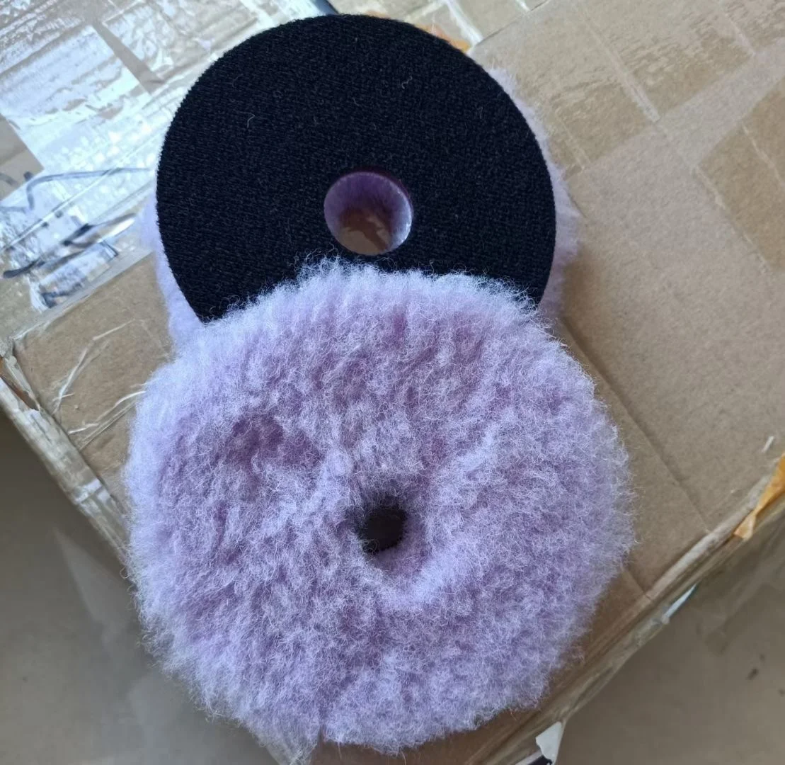 car polishing wool pad buffing pad wool 5 or 6 Inches purple Car Care Pad 125 or 150 mm