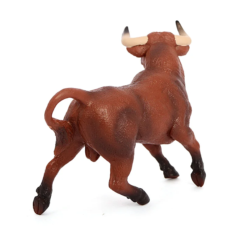 Wholesale Solid PVC Simulation Statue Model Animal Figures Texas Longhorn Cow Toys Figures Animal Figurines Toys