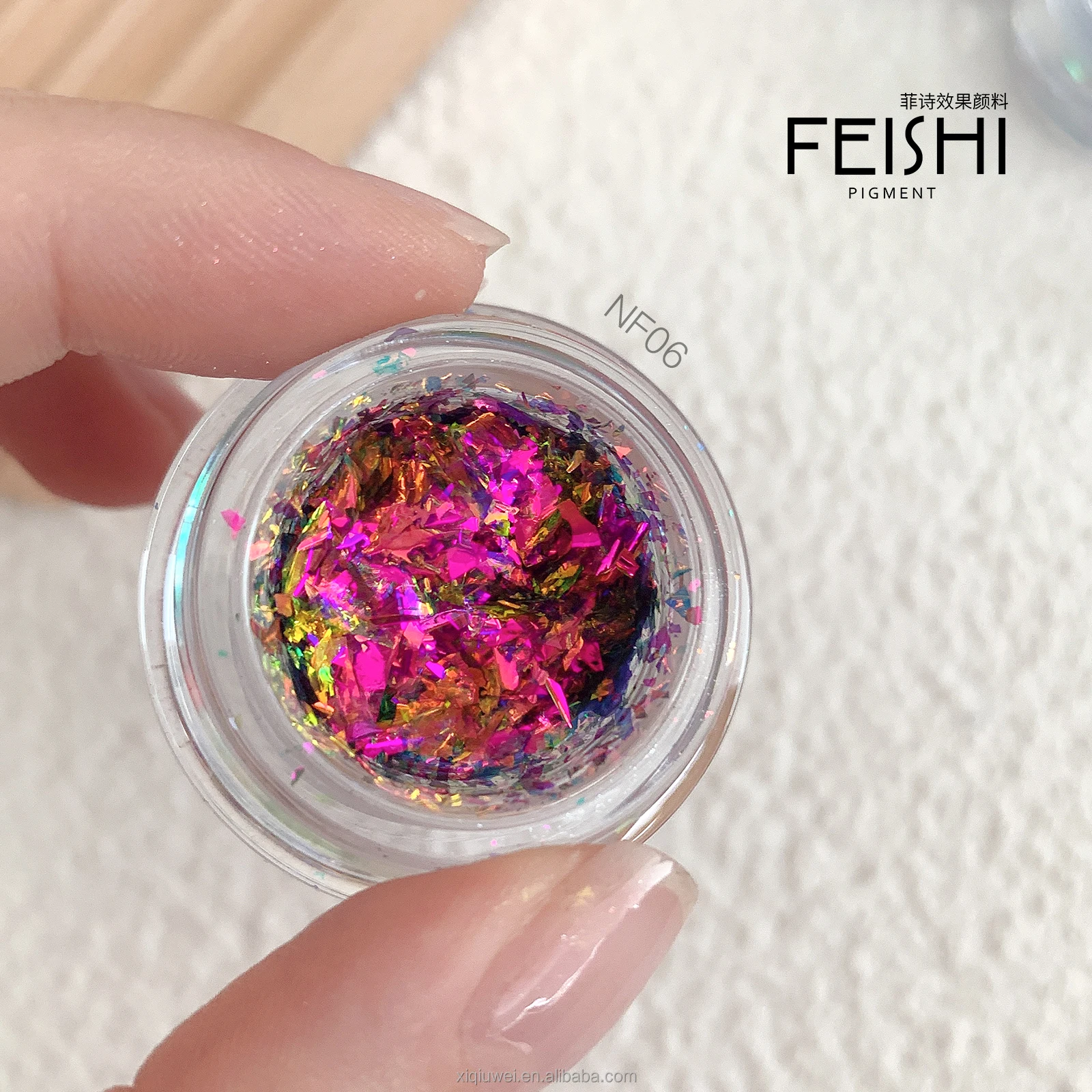 NF Series Shiny Multi Colors Chameleon Glitter Nail Flakes Powder