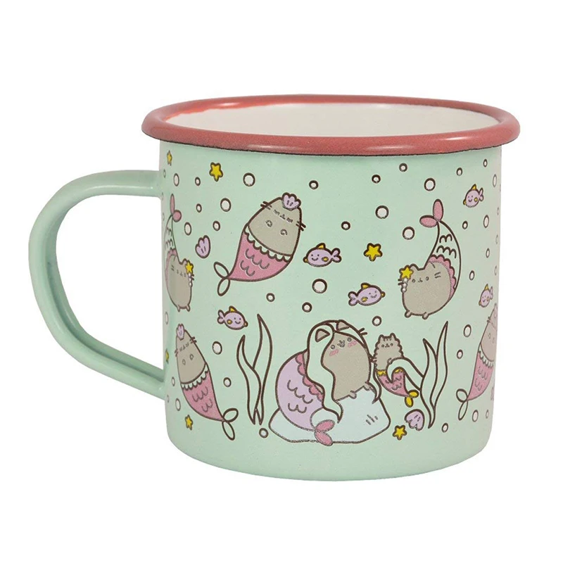4oz 6oz 8oz 9oz 10oz promotion custom blank sublimation small enamel mug with stainless steel rim for christmas gift