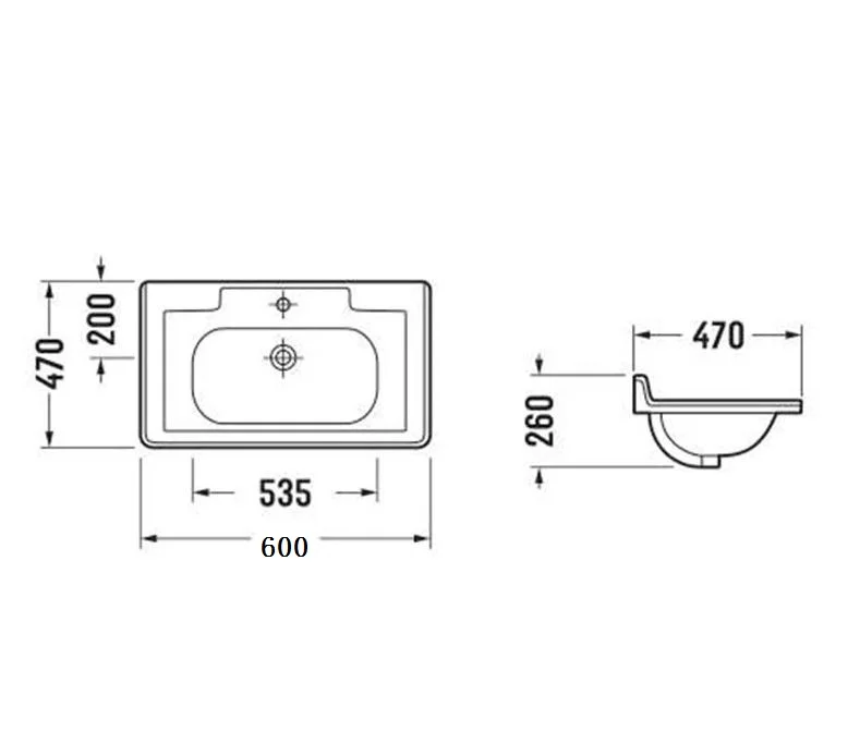 Modern cabinet countertop rectangular lavabo wash hand bathroom sink basin
