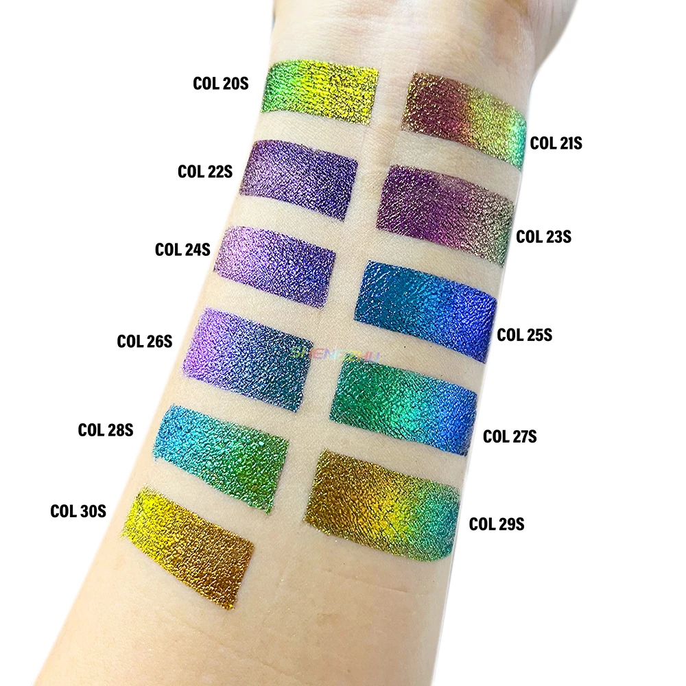 Cosmetic Grade Color Shift Chameleon Mica Color Loose Aurora Eyeshadow Multichrome Pigment Powder