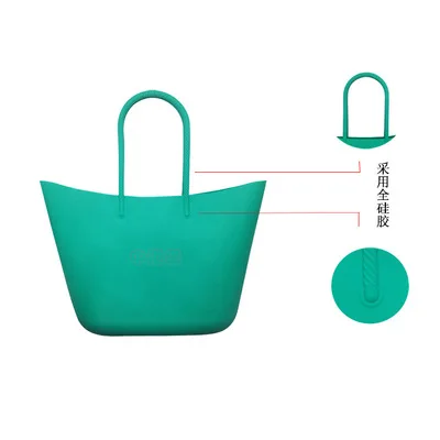 Waterproof Silicone Ladys Tote Beach Hand Bags Shopping Bag Fashion Ladies Silicone Handbags
