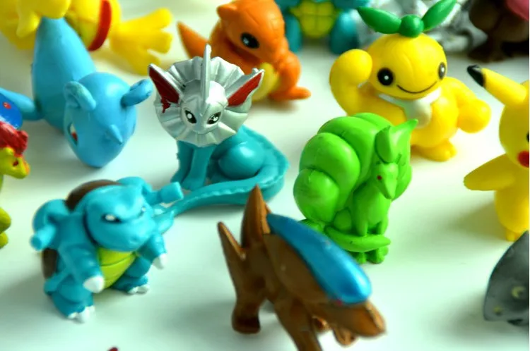 Cheap kid Mini Random Cute Model 3-7cm Action Cartoon Anime Pikachu Figure Pocket Monster 7cm ball Pokemon Toys