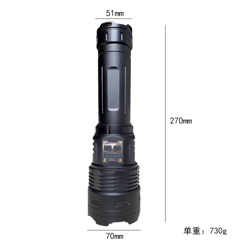 100000 High Lumens Rechargeable LED Flashlight Waterproof Tactical Handheld Large Flash Light Cob Light Source IP65 Emergencies