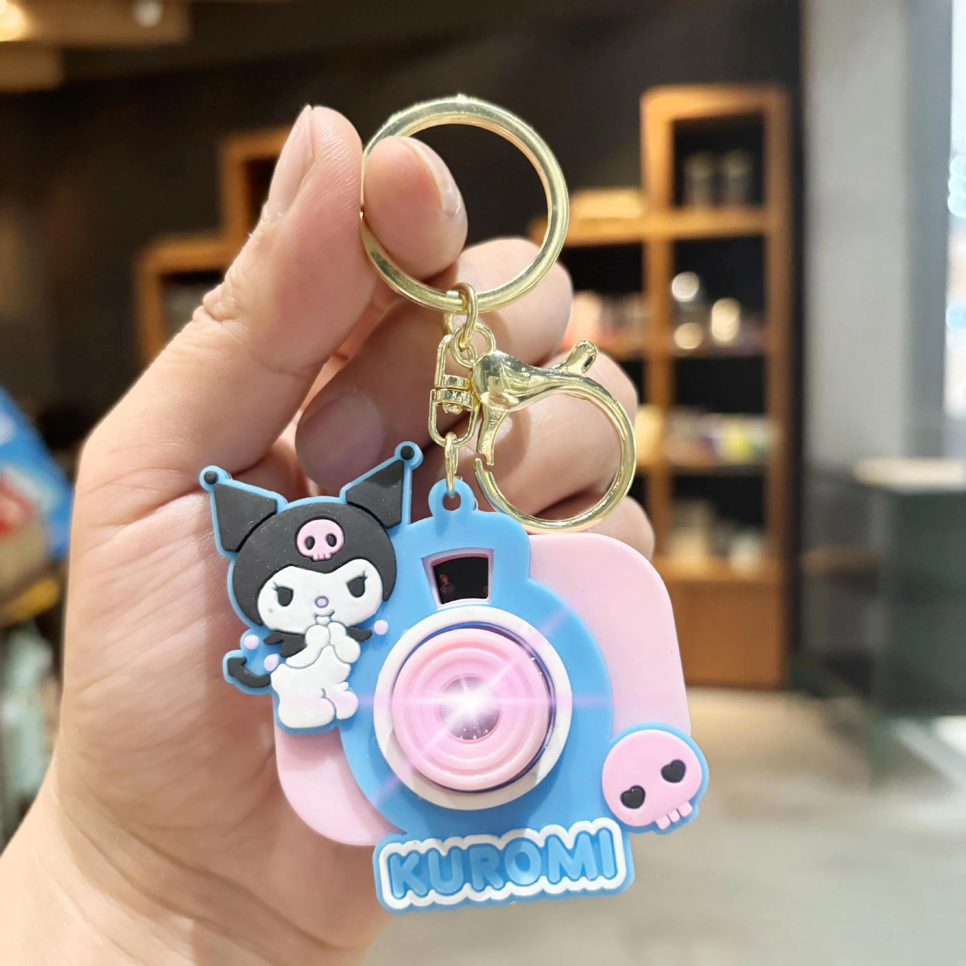 New Arrival Cute Cartoon Mini Projection Camera Keychain Kids Camera Projector Keychain