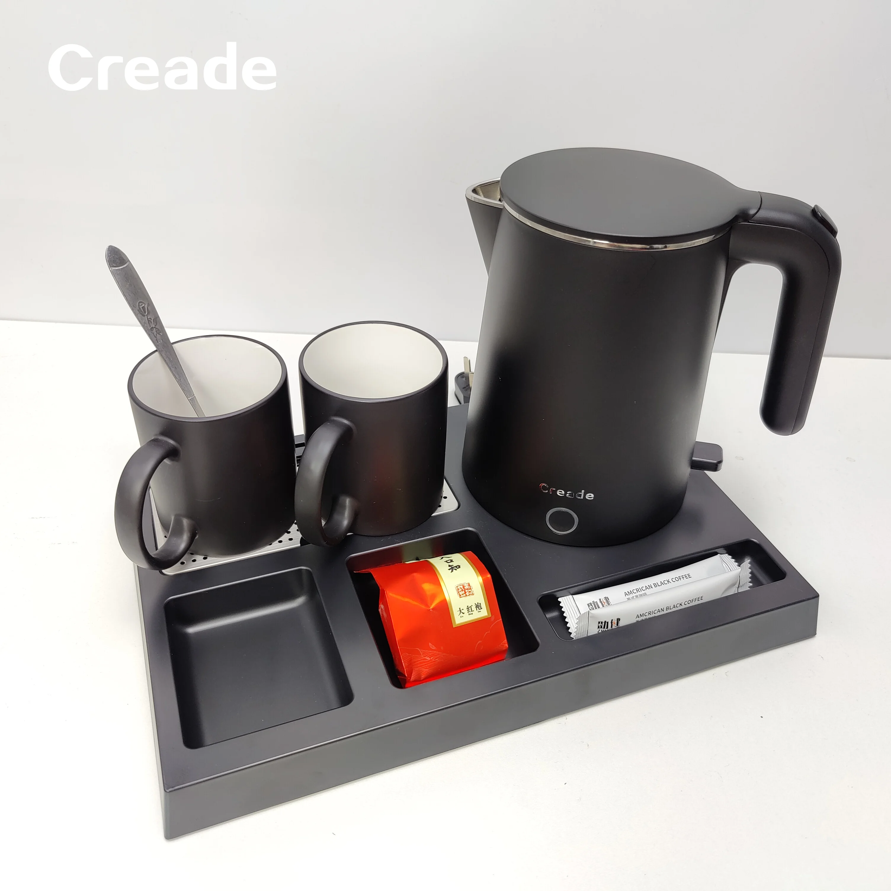 Термостат Creade Strix с точным контролем температуры, набор из лотка для электрического чайника из нержавеющей стали для отеля