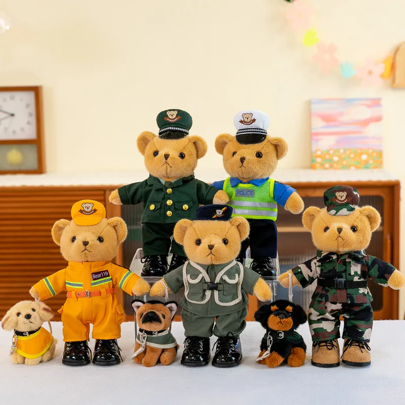 Mengai Little Bear Doll Motorcycle Plush Toy Iron Riding Traffic Teddy Bear Cute Doll Children Gift Bear