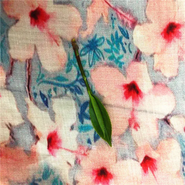 new fashion ramie tencel digital printing fabric