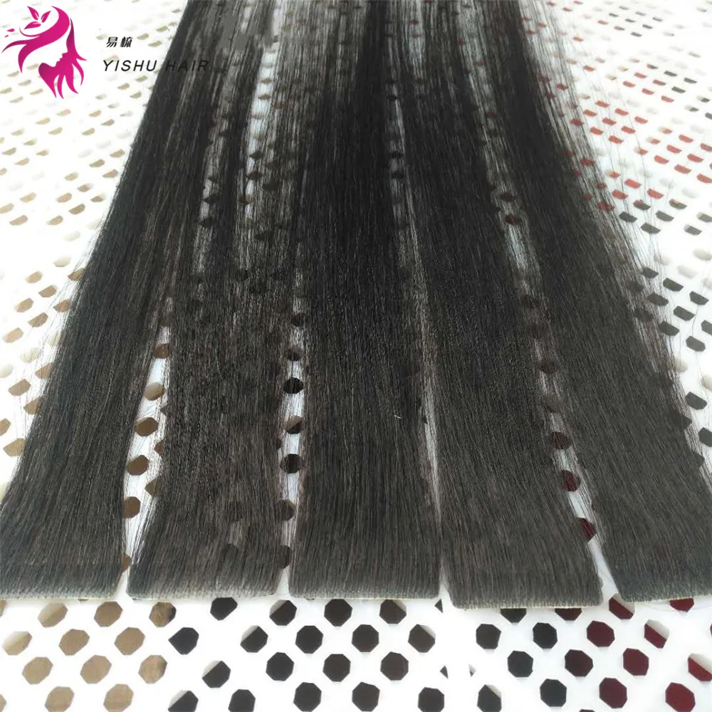 Wholesale  100% virgin remy skin weft kinky straight/kinky curly hair invisible Russian tape in hair extensions