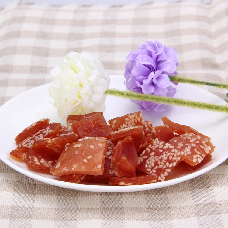 OEM Large Products Chicken With Sesame Jerky Treats for Dogs  Pet Food Pet Treats Manufacture