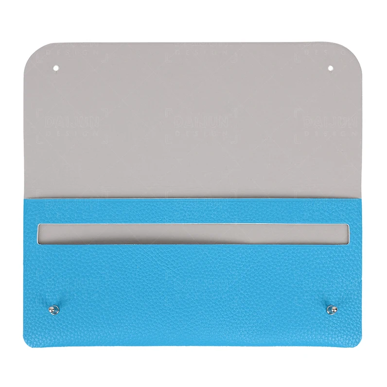 PU Litchi Grain Leather Travel Passport Pouch with Customized Logo Document Pouch or Money Cover for Passports