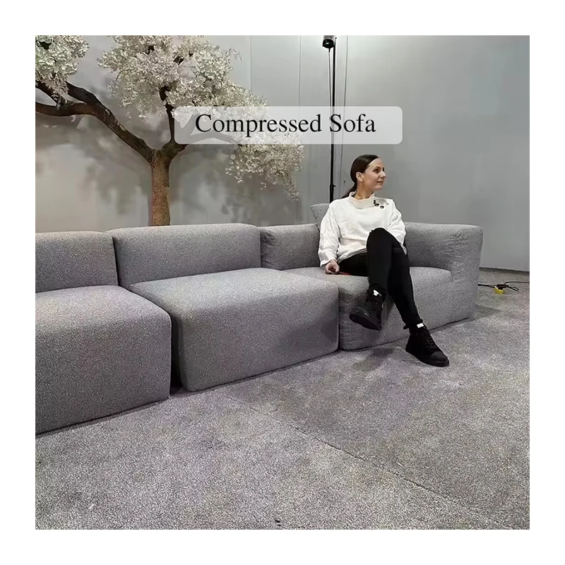 2025 Italian New Design Modern  Sectional Set Modern Leather Furniture Living Room Sofas Compression Sofa