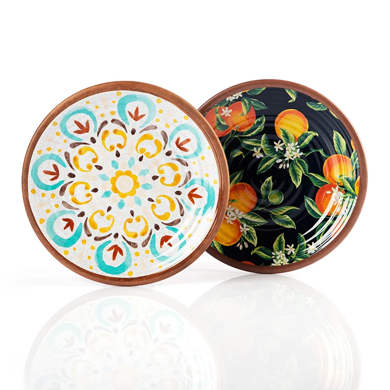 Белая меламиновая пластина с переводной картинкой на заказ