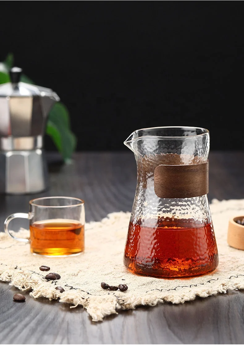 2024 New Design Heat Resistant Glass Coffee Tea Cup Glass Coffee Server Coffee pot