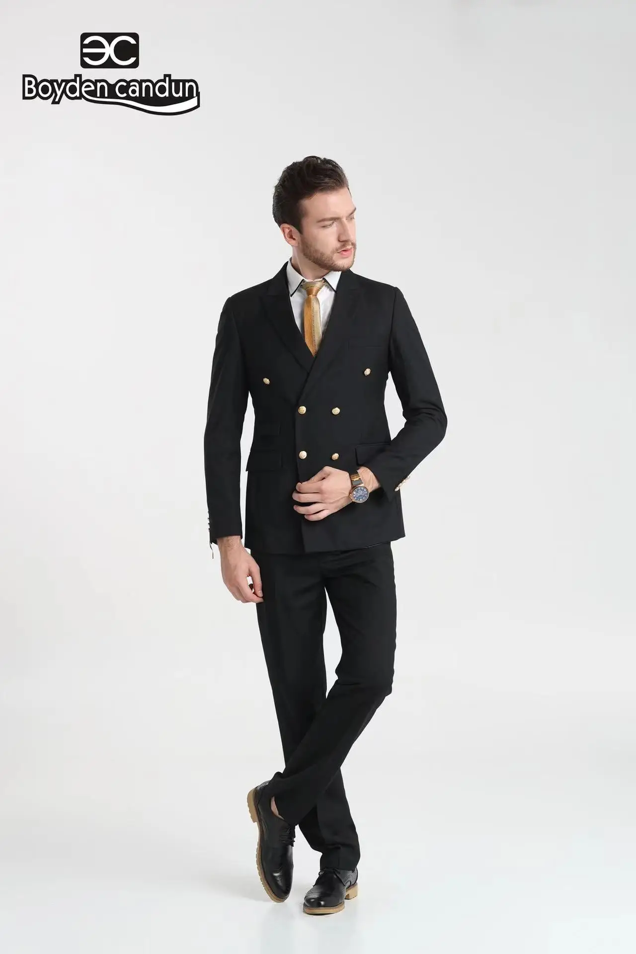 Mens Suits 2 Piece Black Shawl Lapel Casual Tuxedos For Wedding Groomsmen Suits Men 2023 Blazer Vest Pant