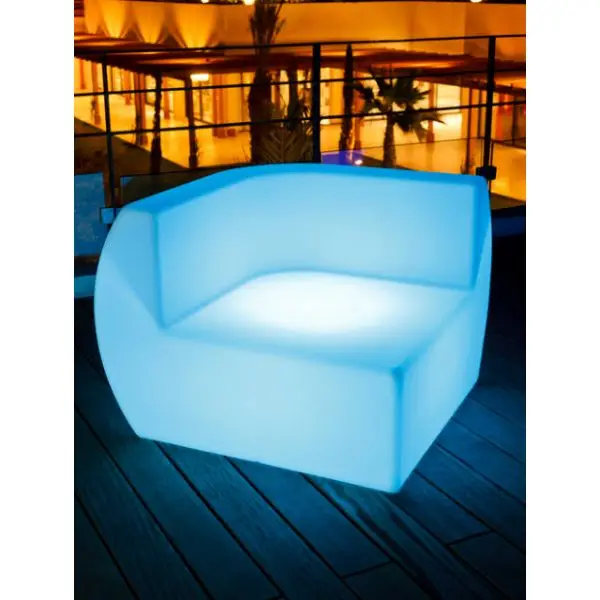 RGB Rechargeable Led Lighted Inflatable Furniture Outdoor Sectional Modular Chair