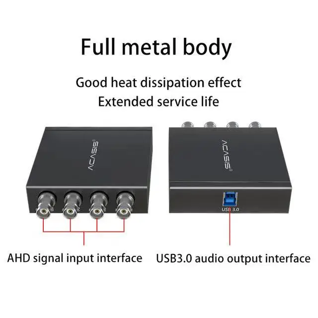  Acasis аналоговая камера высокого разрешения 4 канала AHD для USB3.0 карта захвата 720p UVC видео коробка видеокамеры/HD прямая