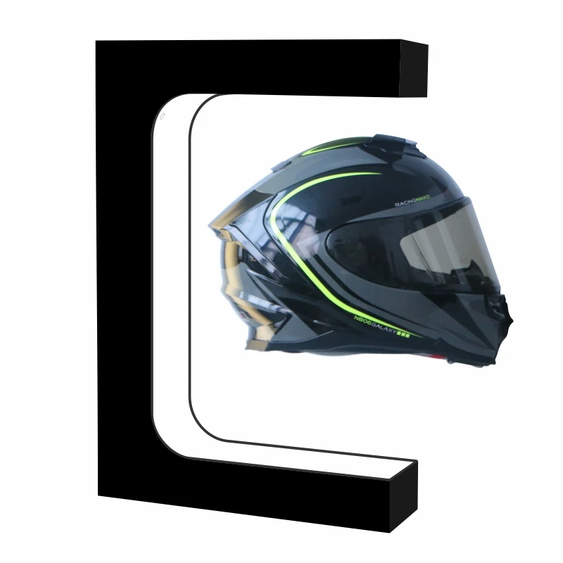 Magnetic floating helmet display with Specializing in the production Customized logo