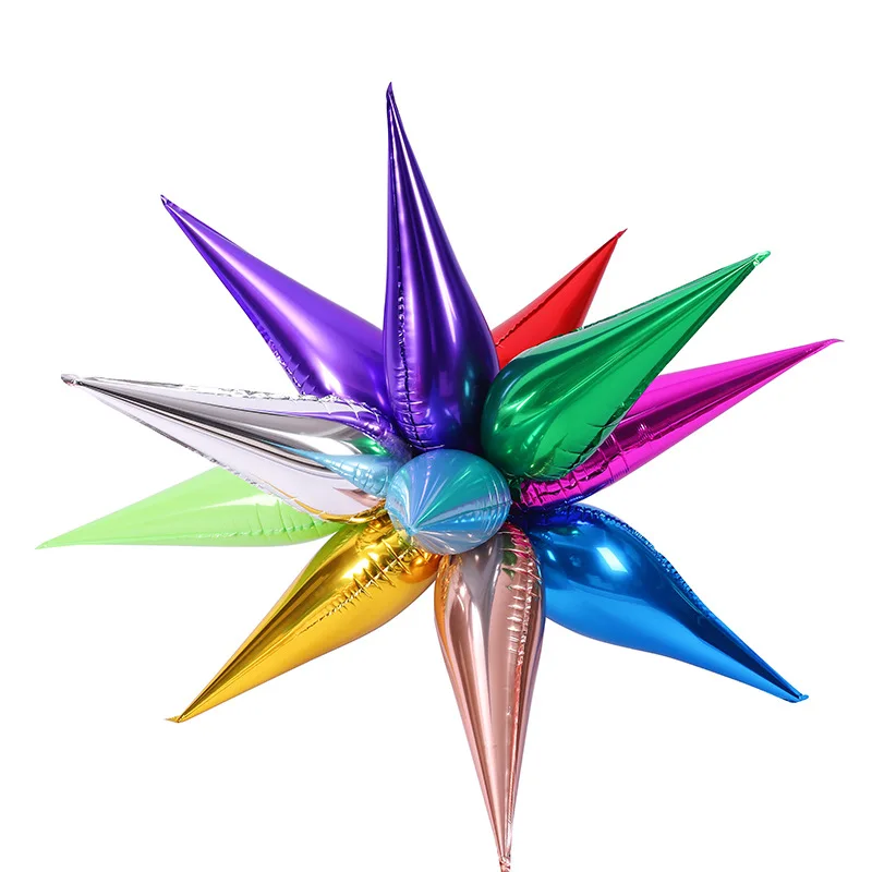 Water Droplet Glow Balloon Gold Silver Explosion Star Activity Birthday Balloon Party Wedding Background Pendant Decoration