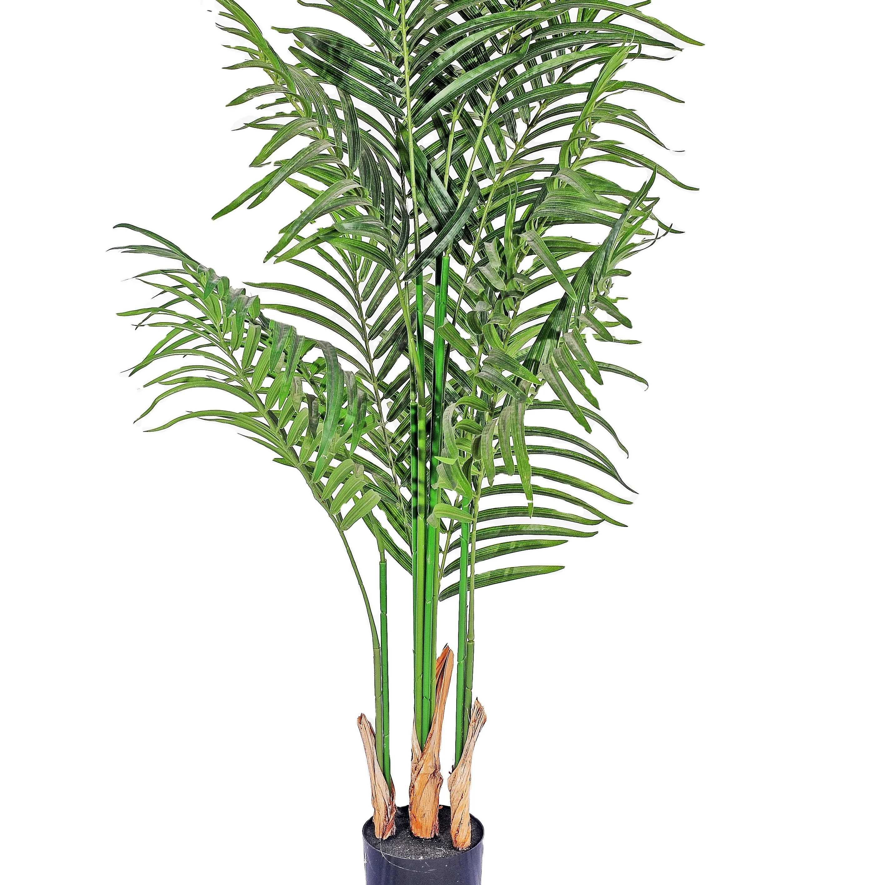 High Quality Indoor Decor Big Faux Natural Green Plastic Palm Leaves Plants Small Artificial Palm Tree