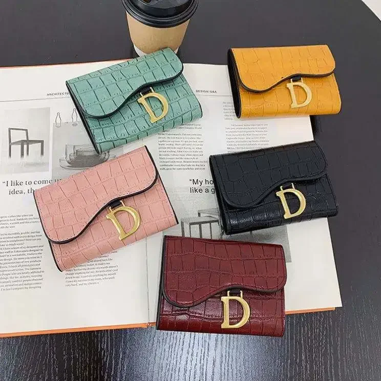 Famous Brand Designer Wallet Letter D PU Crocodile Credit Card Bags Pattern Money Card Holders Designer Purse Designer Belts