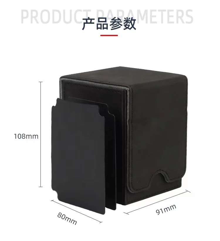Customized Printing Leather Card Protector 100 + game card MTG Flip Premium PU Game Deck Box Card Protector