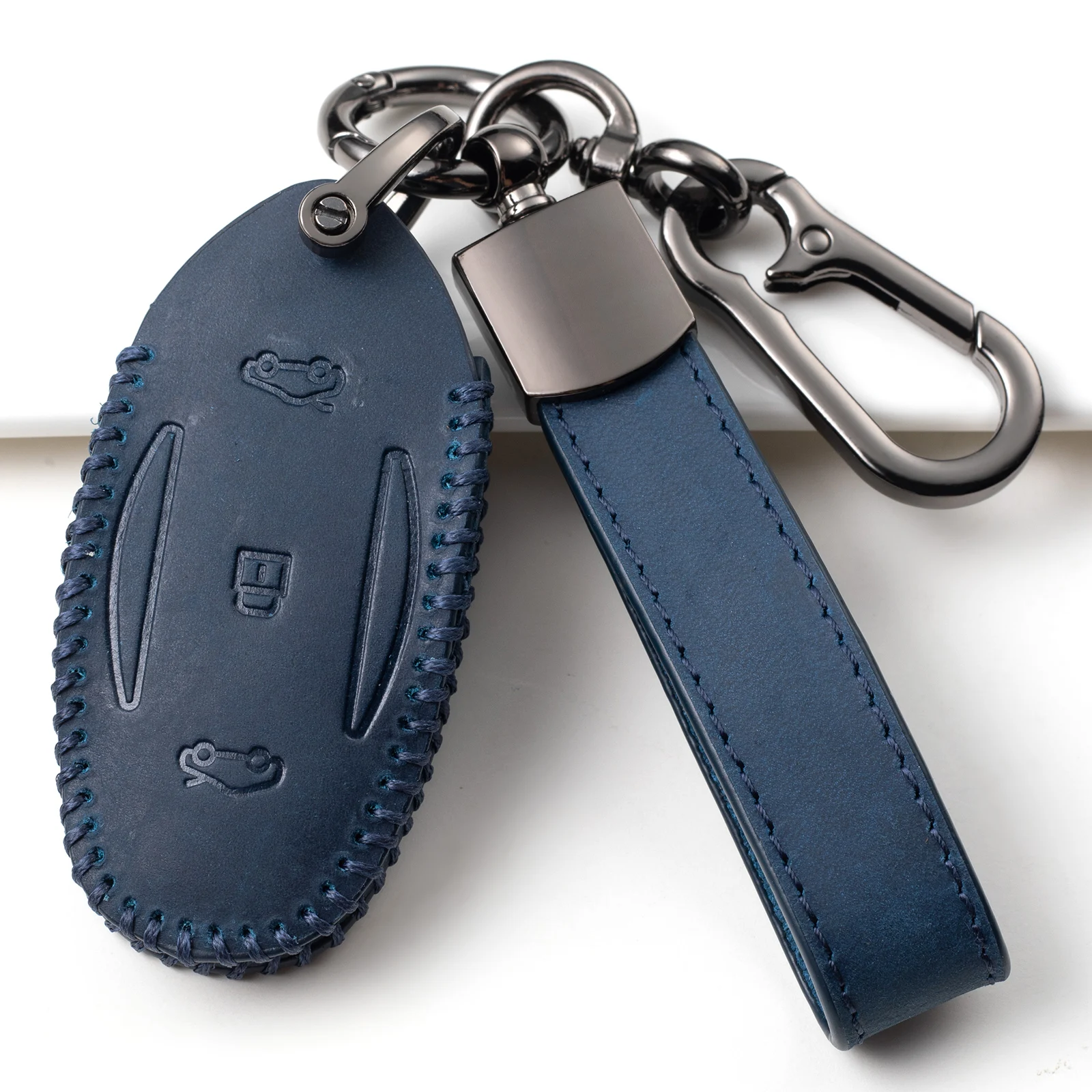 
Car Key case for Key Protection Case with genuine Leather key fob cover - Key Holder Compatible Customized Logo for all models 