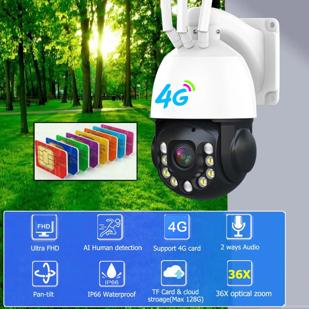 XMEYE 36X Optical ZOOM 5mp 8mp 36X zoom AI smart WiFi PTZ IP camera outdoor HD SDI ptz wireless 4G surveillance camera