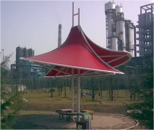 Современная высокопрочная Водонепроницаемая тканевая мембранная зонтик для использования на открытом воздухе в парке архитектурная мембрана