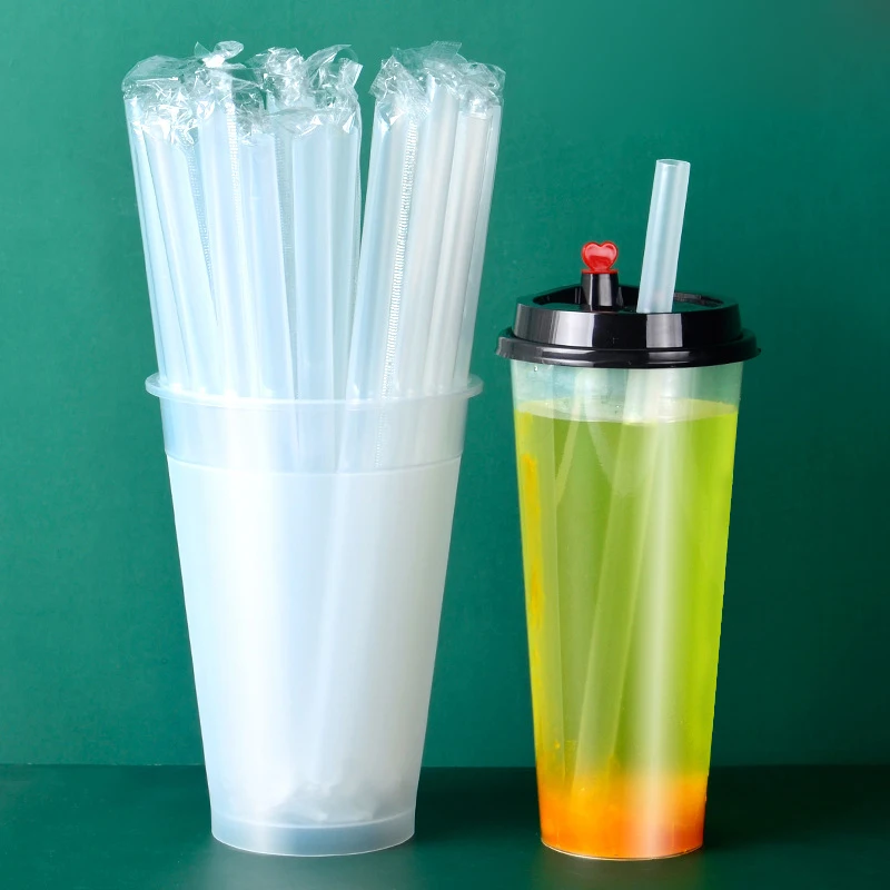 Disposable Plastic Beverage Drinking Boba Tea Straw Bubble Tea PP Plastic Straw