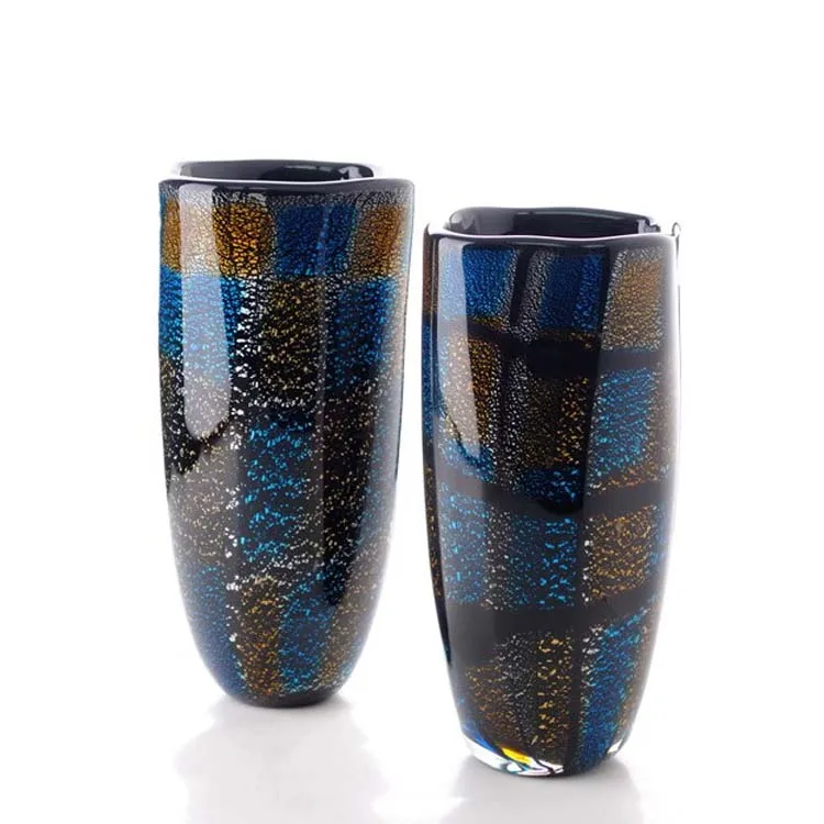 Handiwork hand made blown murano glass vase