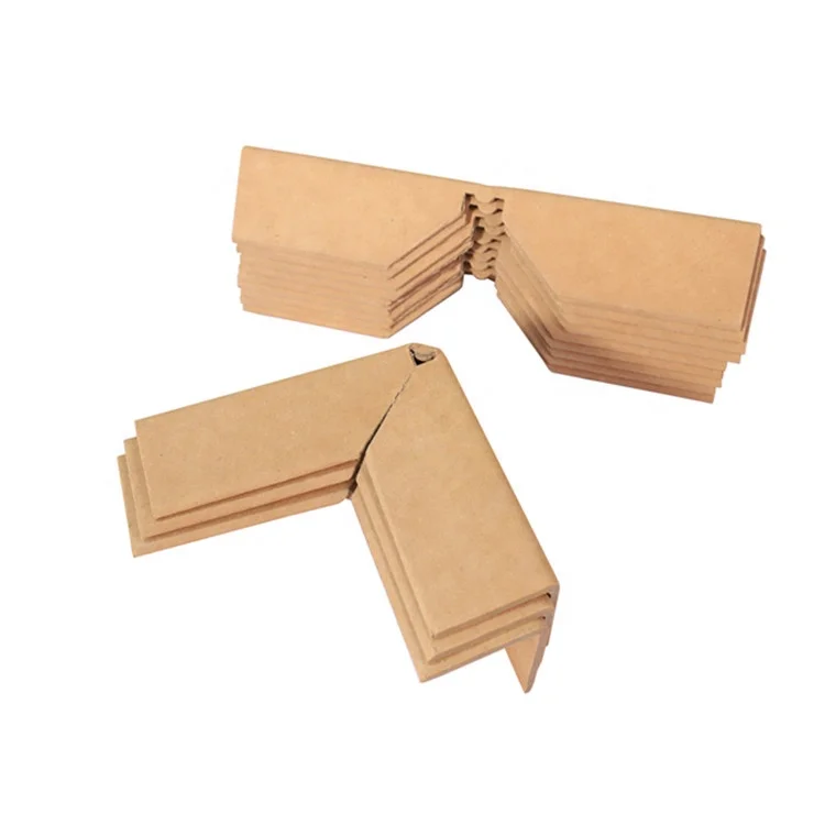 L/V/Ring Edgeboard Carton Corner Protector Self Cutting Buckle Kraft Paper Corner Protectors Pallet Edge Protector For Strapping