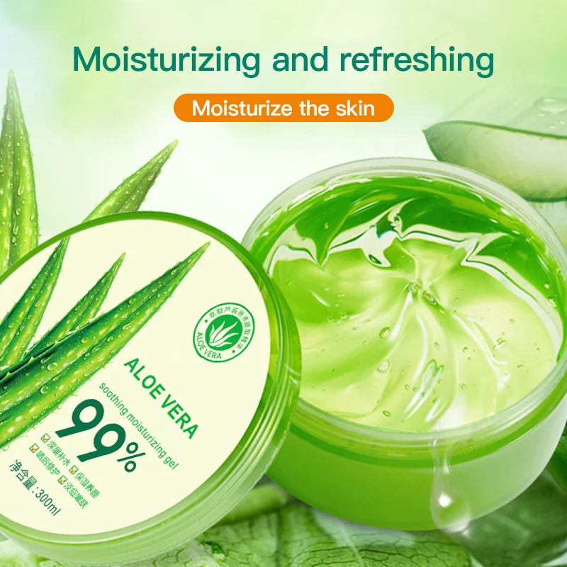 100% Pure Natural Gel Aloe Vera Organic Moisturizing Repairing Sunscreen Soothing After Sun Aloe Vera Gel For Face