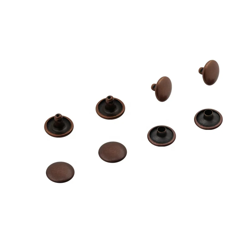 High Quality 12mm different color metal rivet solid brass rivet for shoes jackets shoe leather garment rivet