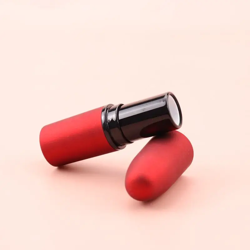 Hot sale private label DIY custom lip balm container matte red bullet shaped empty lipstick tubes packaging