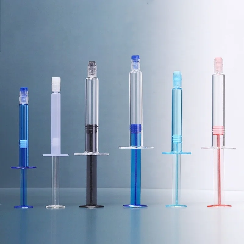 Custom Logo empty 1/2/3/5/10ml plastic syringes with luer lock for tooth whitening
