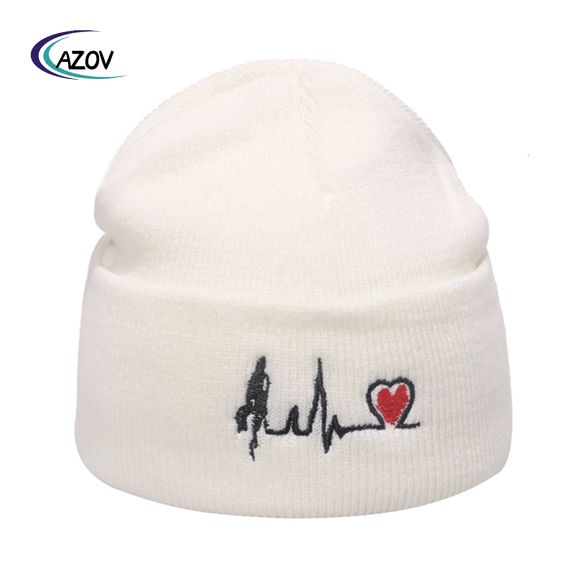 Wholesale unisex 100% Acrylic Winter Hats Custom Jacquard logo Knitted Beanie Hat