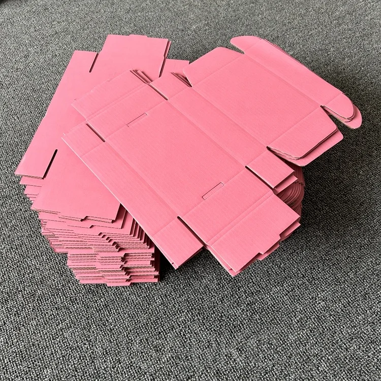 Free Sample Custom Dress Shoe Clothing Pink Packaging Mailer Box Corrugated Cardboard Paper Baby Gift Shipping Box with Logo