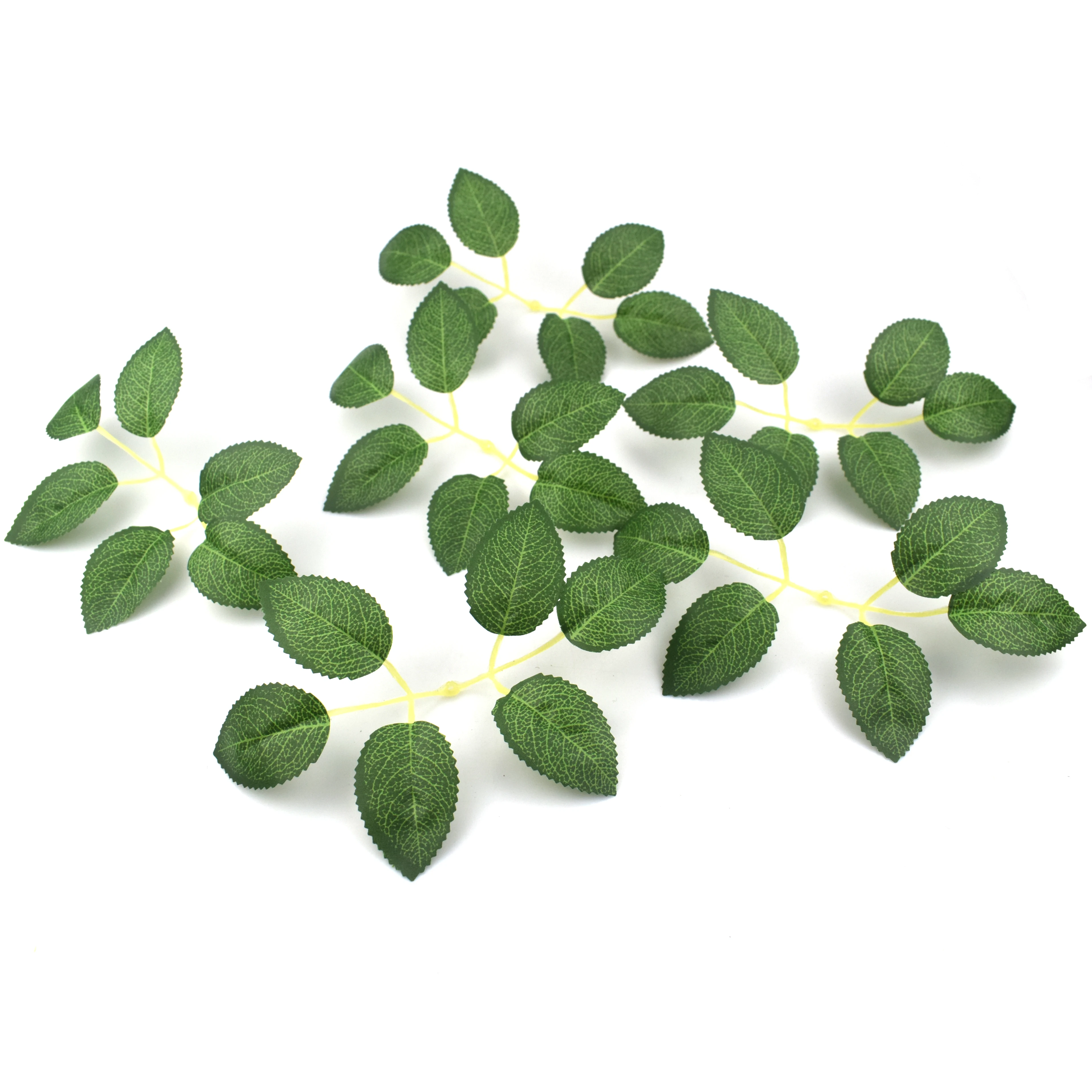 
100pcs Green Fake Rose Leaves Artificial Greenery Leaves for DIY Crafts Leaf Decor Rose Vine Garlands Wreath 