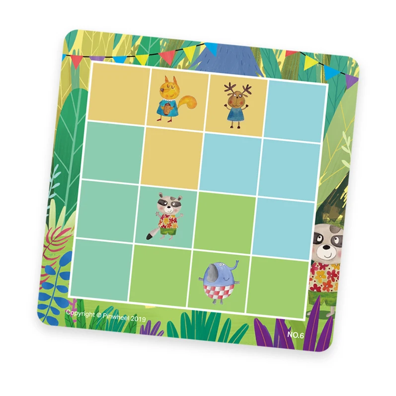 
Classical hot sale Manufacturer wholesale Educational logic Board Game Printing Custom Forest Animals Magnetic pieces tib box 